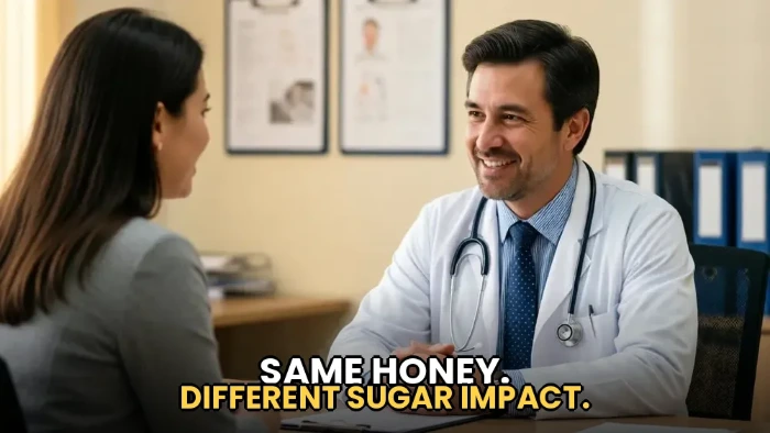 AL Zareen explaining kashmiri honey and blood sugar impact