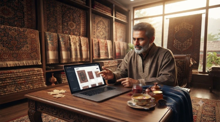 Kashmiri seller managing online business from Srinagar