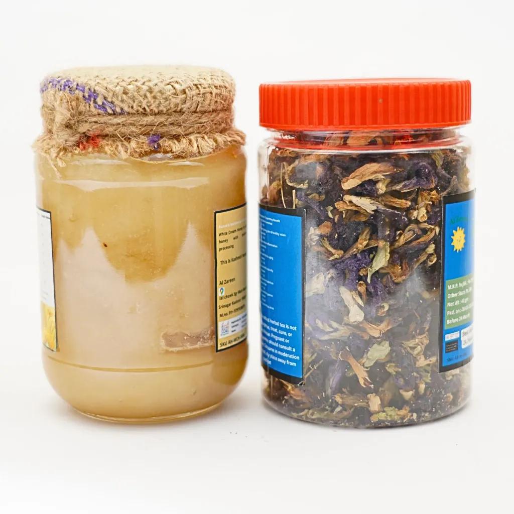 kashmirihoneyalzareen-white-honey-indigo-duo-purity-comparison.webp.webp