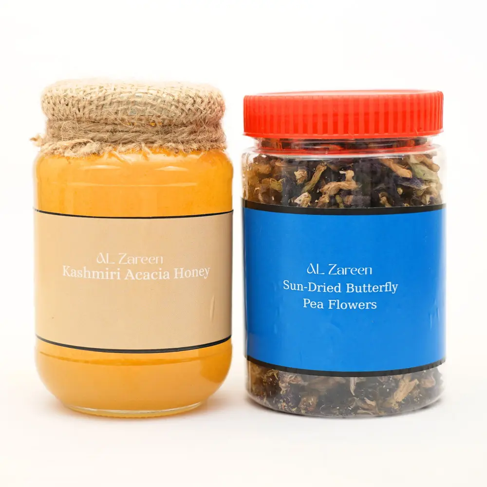 Kashmiri Acacia Honey & Butterfly Pea Flower Combo | AL Zareen