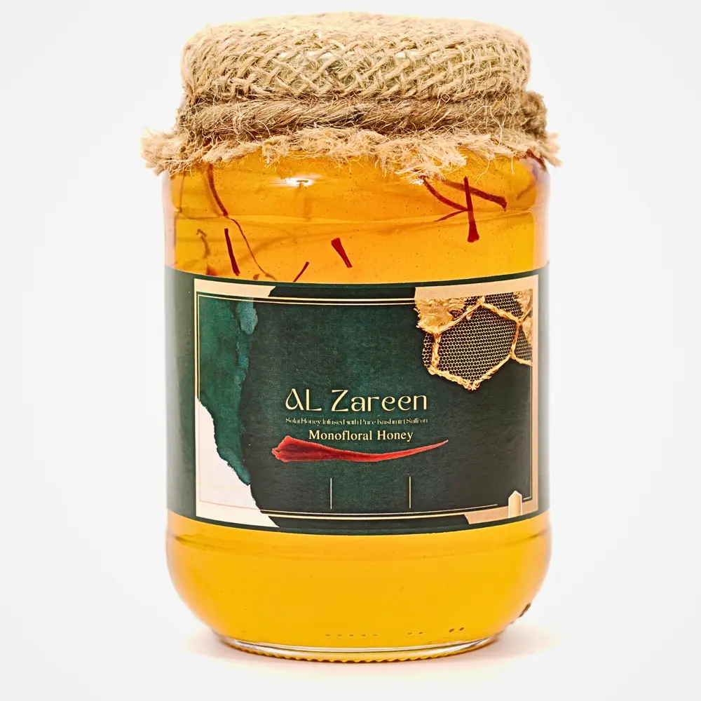 Pure Kashmiri Solai Honey with Saffron – Raw & Organic | Al Zareen