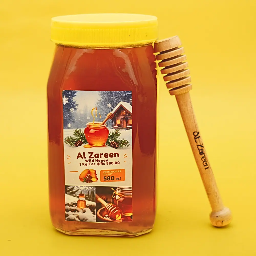 Kashmiri Multi Flora Honey – Pure, Filtered & Lab-Tested | 1kg | AL ZAREEN