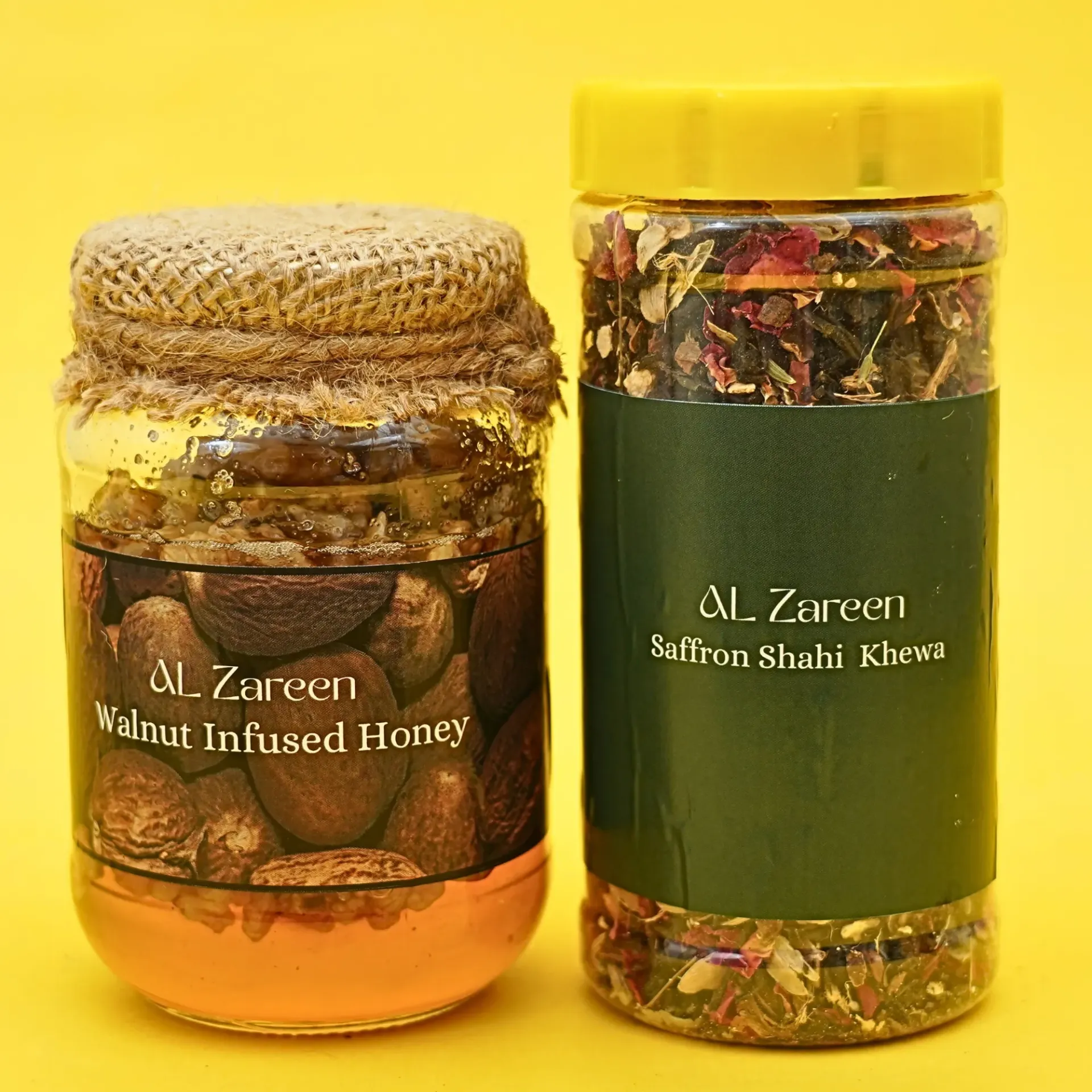 Buy Authentic Kashmiri Walnut Honey & Saffron Shahi Khewa Combo | Al Zareen