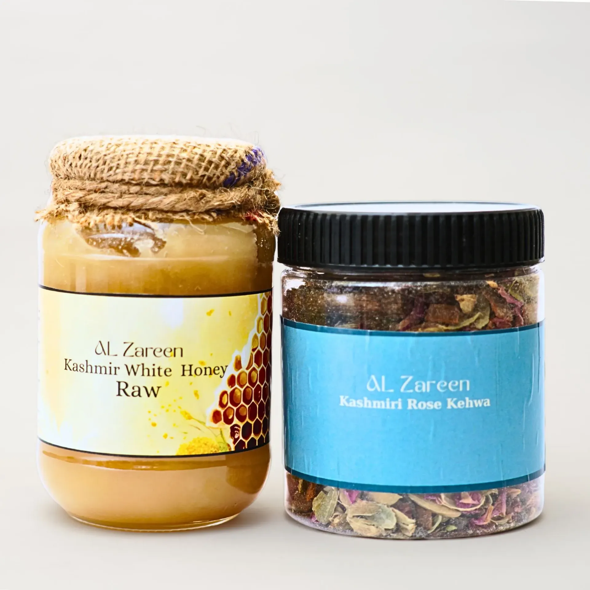 Raw Kashmir White Honey & Rose Kehwa Combo — Buy Online | AL Zareen