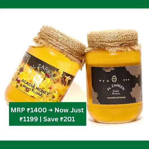 🍯 Al Zareen Kashmiri Honey Combo Solai Filtered Honey (500g) + Acacia Filtered Honey (500g)