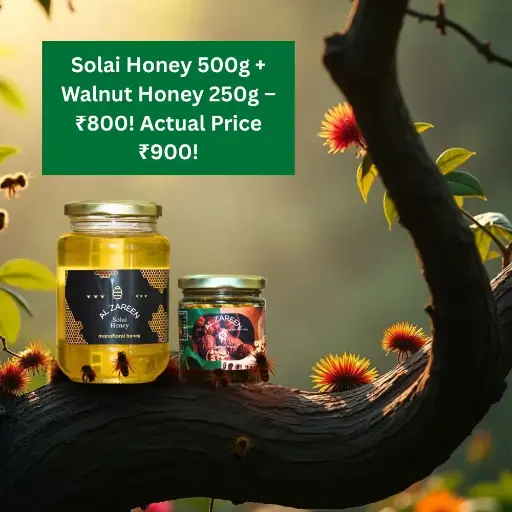 🏔️ Al Zareen Kashmiri Honey Combo: 500g Solai + 250g Walnut Infused Honey - Just ₹800! 