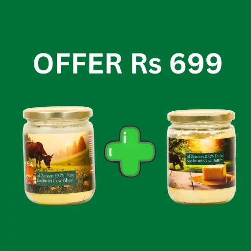 AL Zareen – Kashmiri Cow Ghee & Butter Combo | 350g Each | Offer ₹699